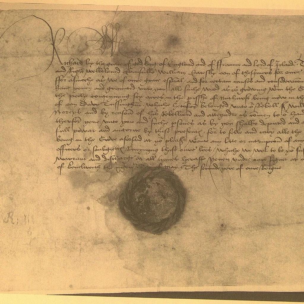 1485年5月28日付のリチャード3世の特許状