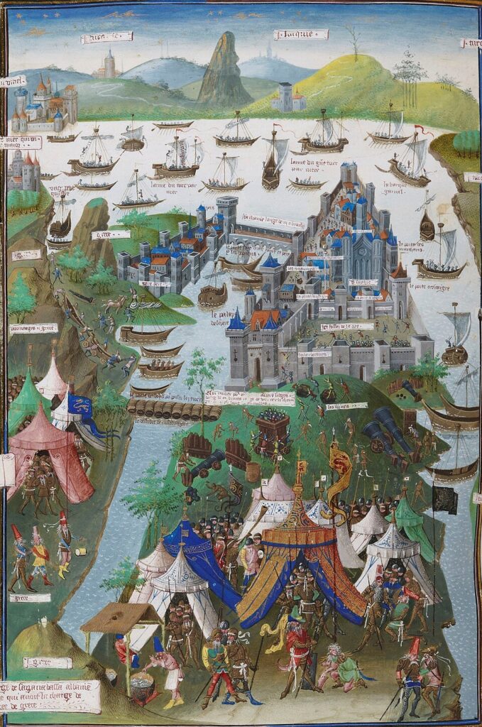 1453年のコンスタンティノープル包囲を描いた15世紀後半の挿絵