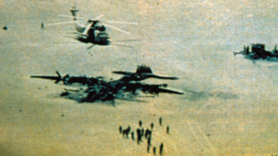 Wreckage at Desert One, Apr 1980