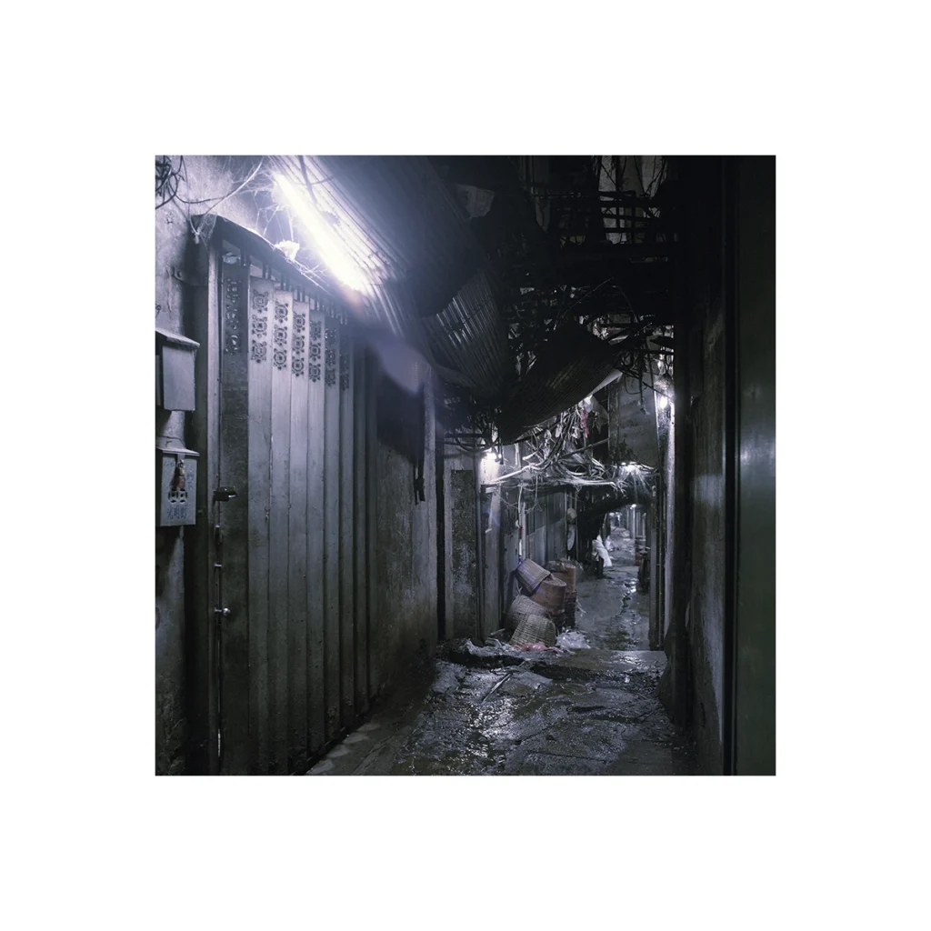 1993年の九龍城寨内部にある狭く暗い路地。