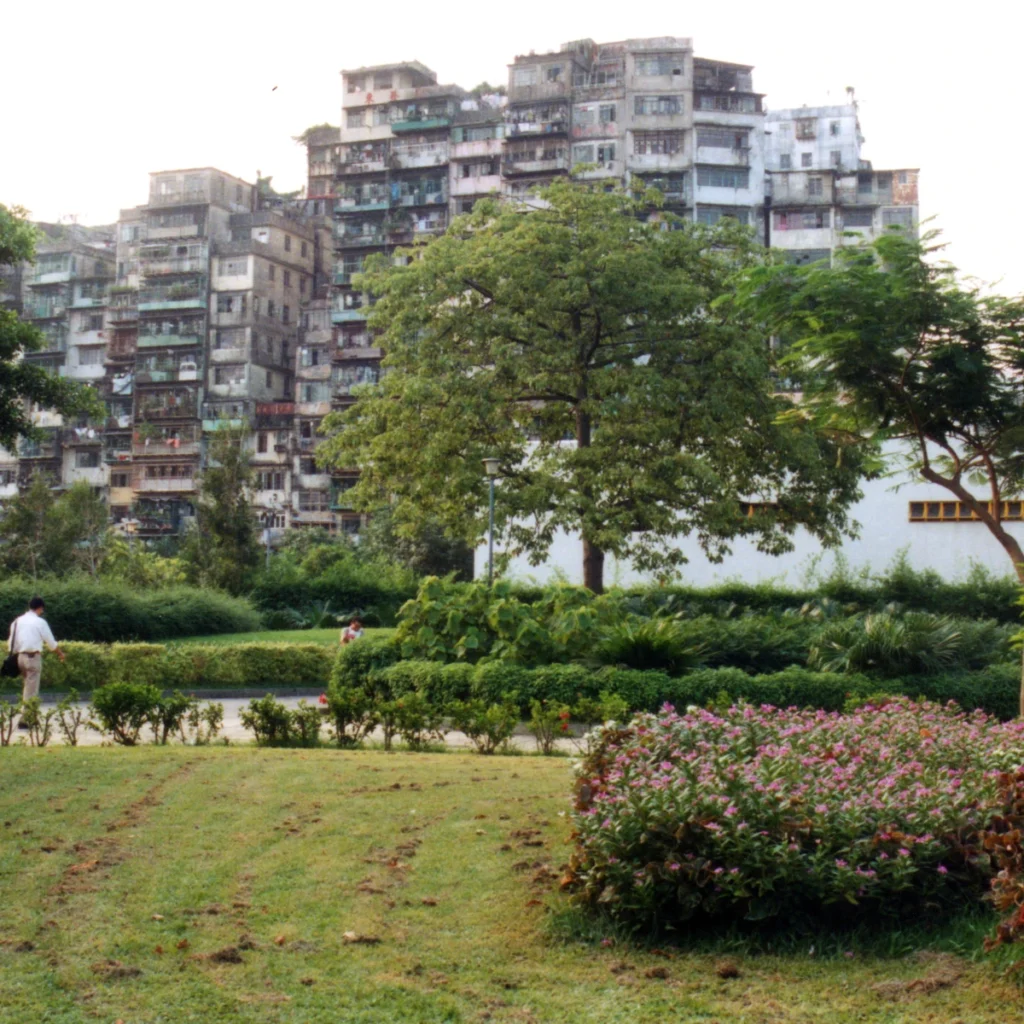 1991年、解体前の九龍城寨の建築群。