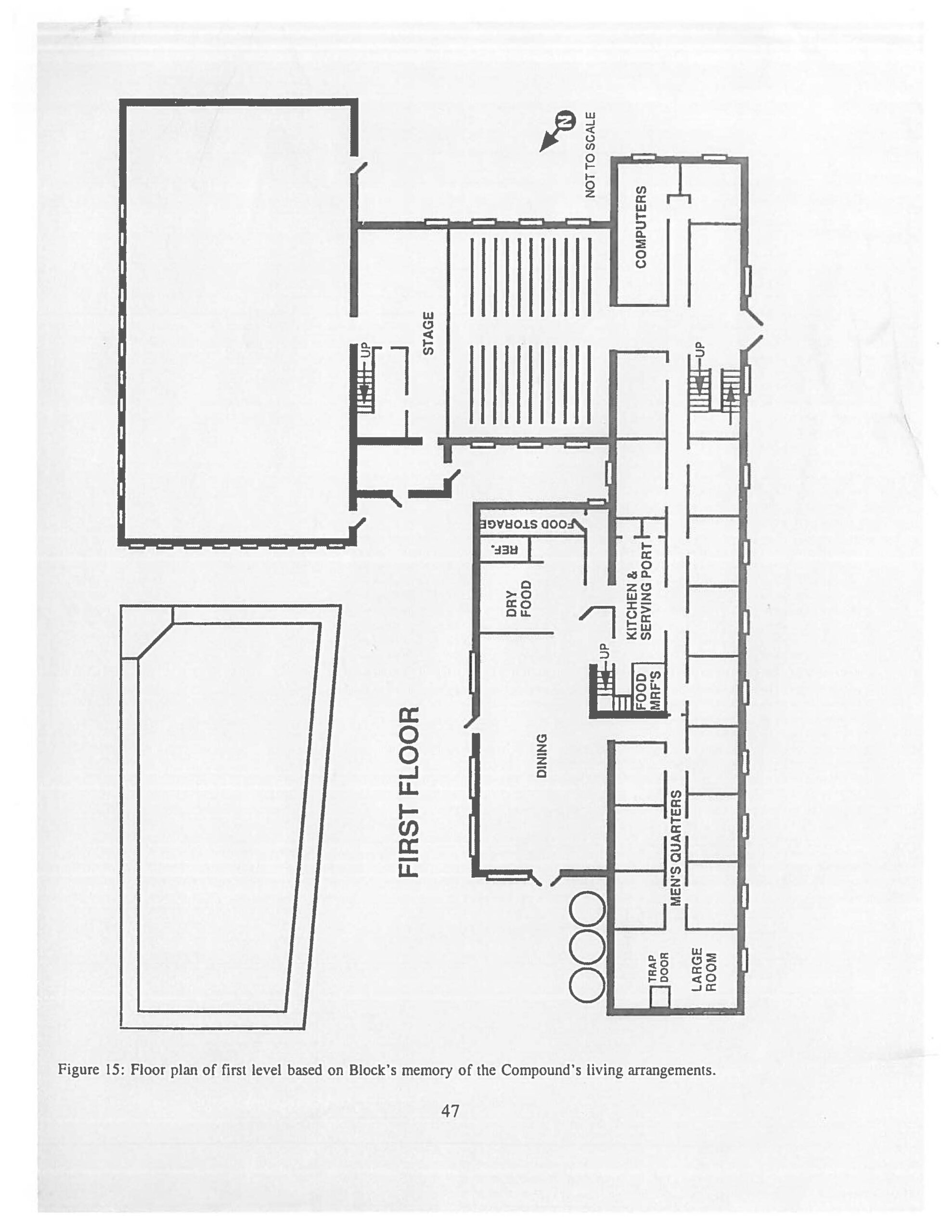 ATF公式資料に掲載されたマウント・カーメル施設1階の平面図
